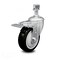 Service Caster 4 Inch Black Polyurethane Wheel Swivel 1/2 Inch Stem Caster with Total Lock Brake SCC-TSTTL20S414-PPUB-BLK-121315 - alternate 1